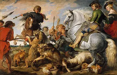 Wolf and Fox Hunt Peter Paul Rubens